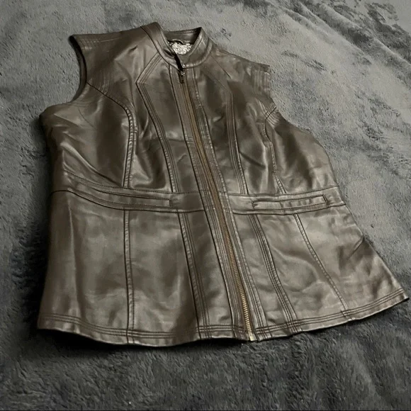 Denver Hayes best dark brown large faux leather - Picture 1 of 7